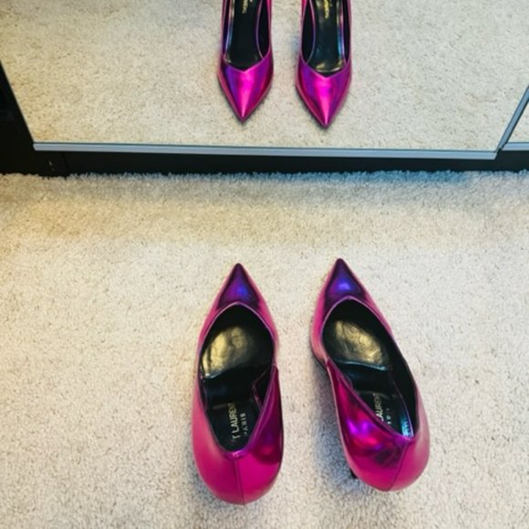 Saint Laurent heels (Fuchsia Color) - Picture 3 of 4